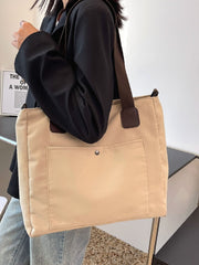 Futurecen - Minimalist Snap Button Shopper Bag  - Women Tote Bags