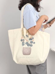 Futurecen - Floral Graphic Shopper Bag  - Women Tote Bags