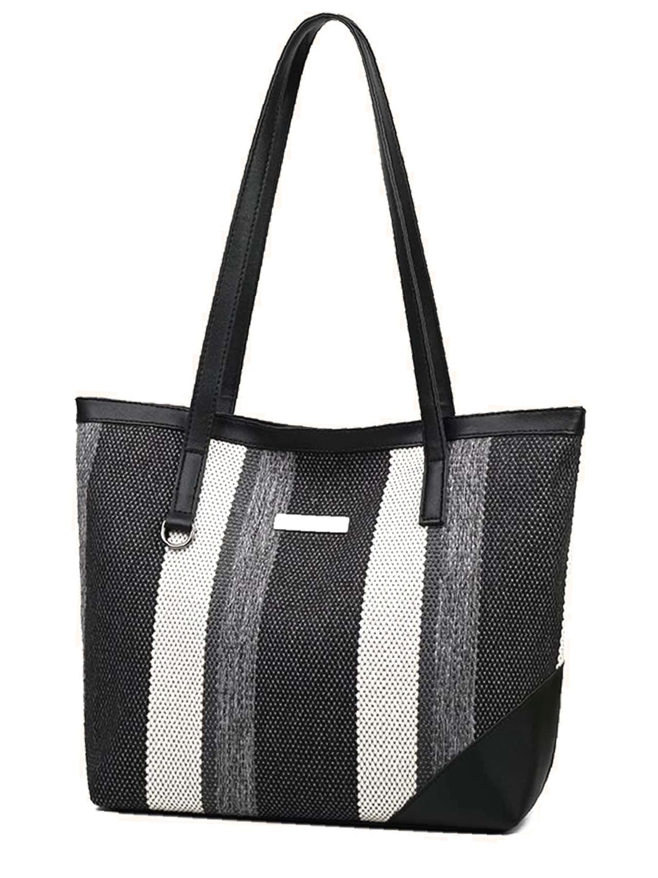 Futurecen - Color Block Large Capacity Tote Bag  - Women Tote Bags