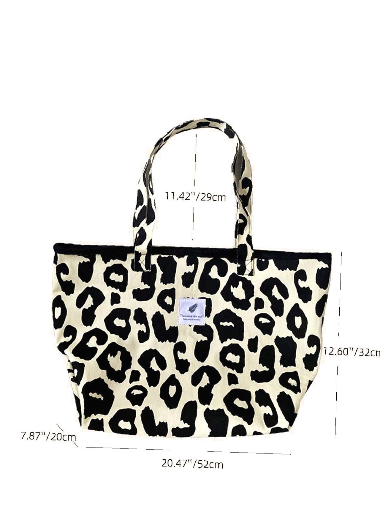 Futurecen - Leopard Tote Bag with Inner Pouch  - Women Tote Bags