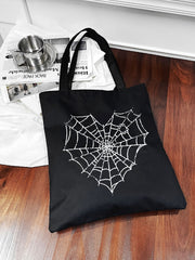 Futurecen - Spider Web Print Shopper Bag  - Women Tote Bags