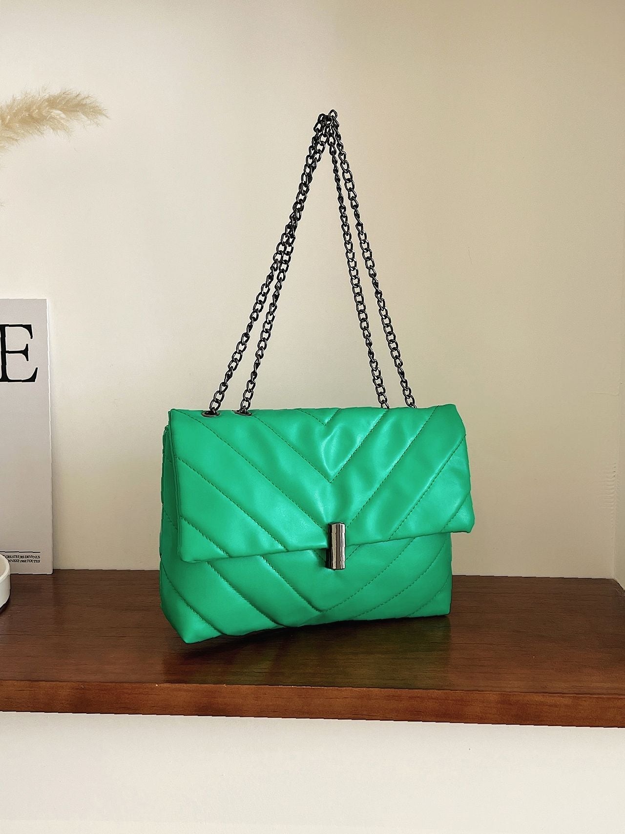 Futurecen - Chevron Chain Tote Bag  - Women Tote Bags