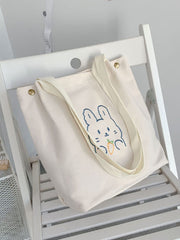 Futurecen - Cartoon Rabbit Graphic Shopper Bag  - Women Tote Bags