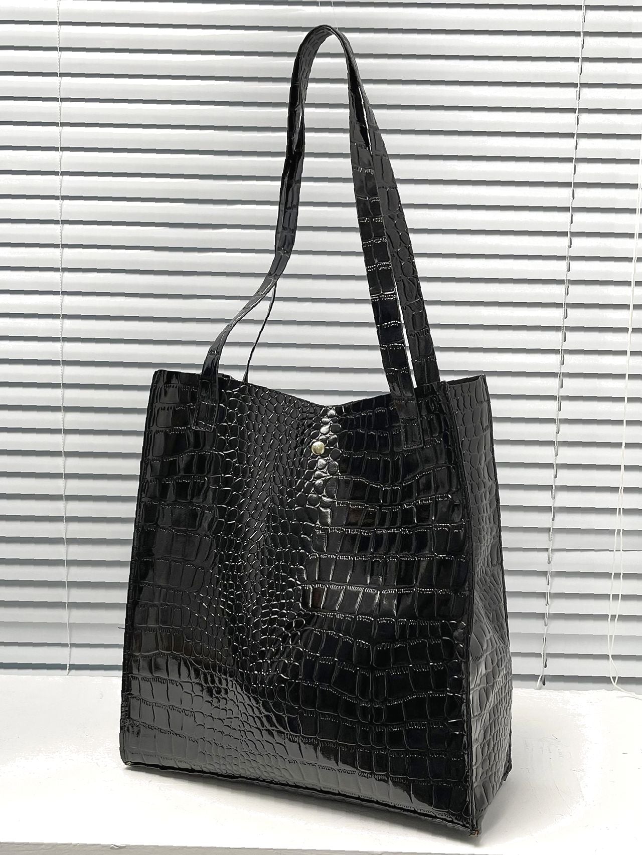 Futurecen - Crocodile Embossed Tote Bag  - Women Tote Bags