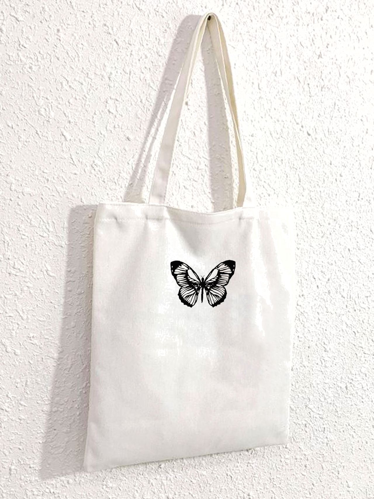 Futurecen - Butterfly Graphic Shopper Bag  - Women Tote Bags