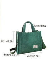 Futurecen - Letter Patch Top Handle Shopper Bag  - Women Tote Bags