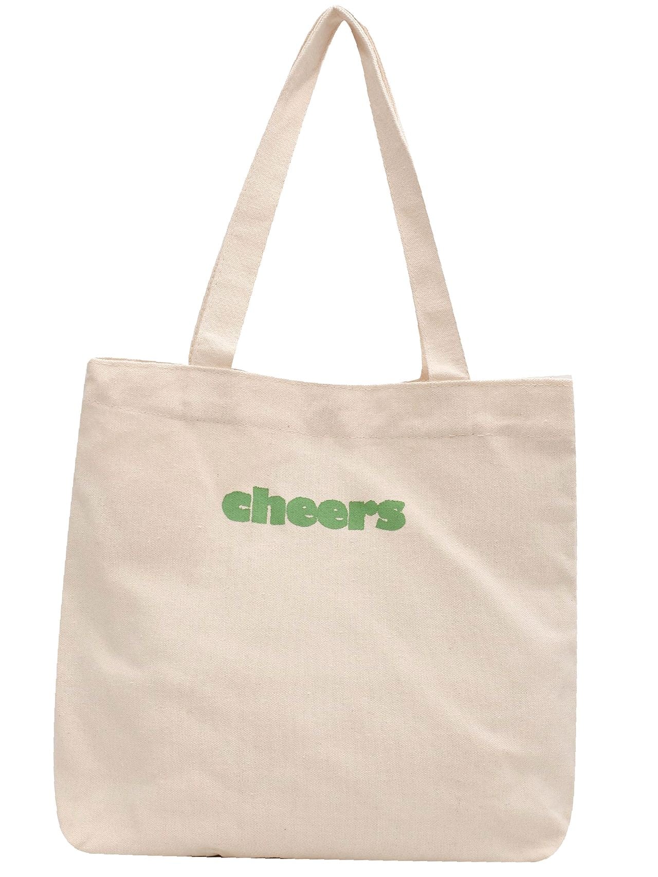 Futurecen - Letter Graphic Shopper Bag  - Women Tote Bags