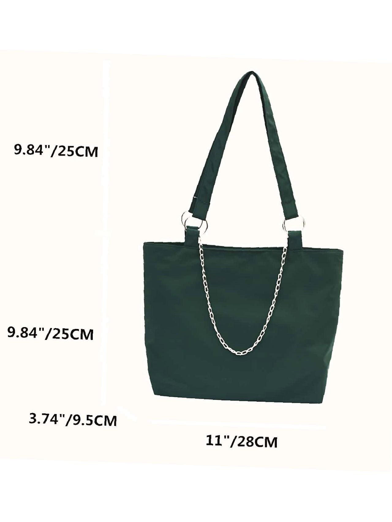 Futurecen - Minimalist Chain Decor Tote Bag  - Women Tote Bags