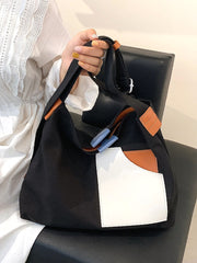 Futurecen - Colorblock Top Handle Bag  - Women Tote Bags