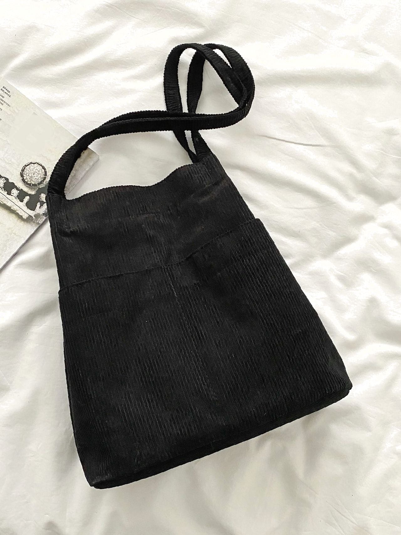 Futurecen - Minimalist Corduroy Tote Bag  - Women Tote Bags