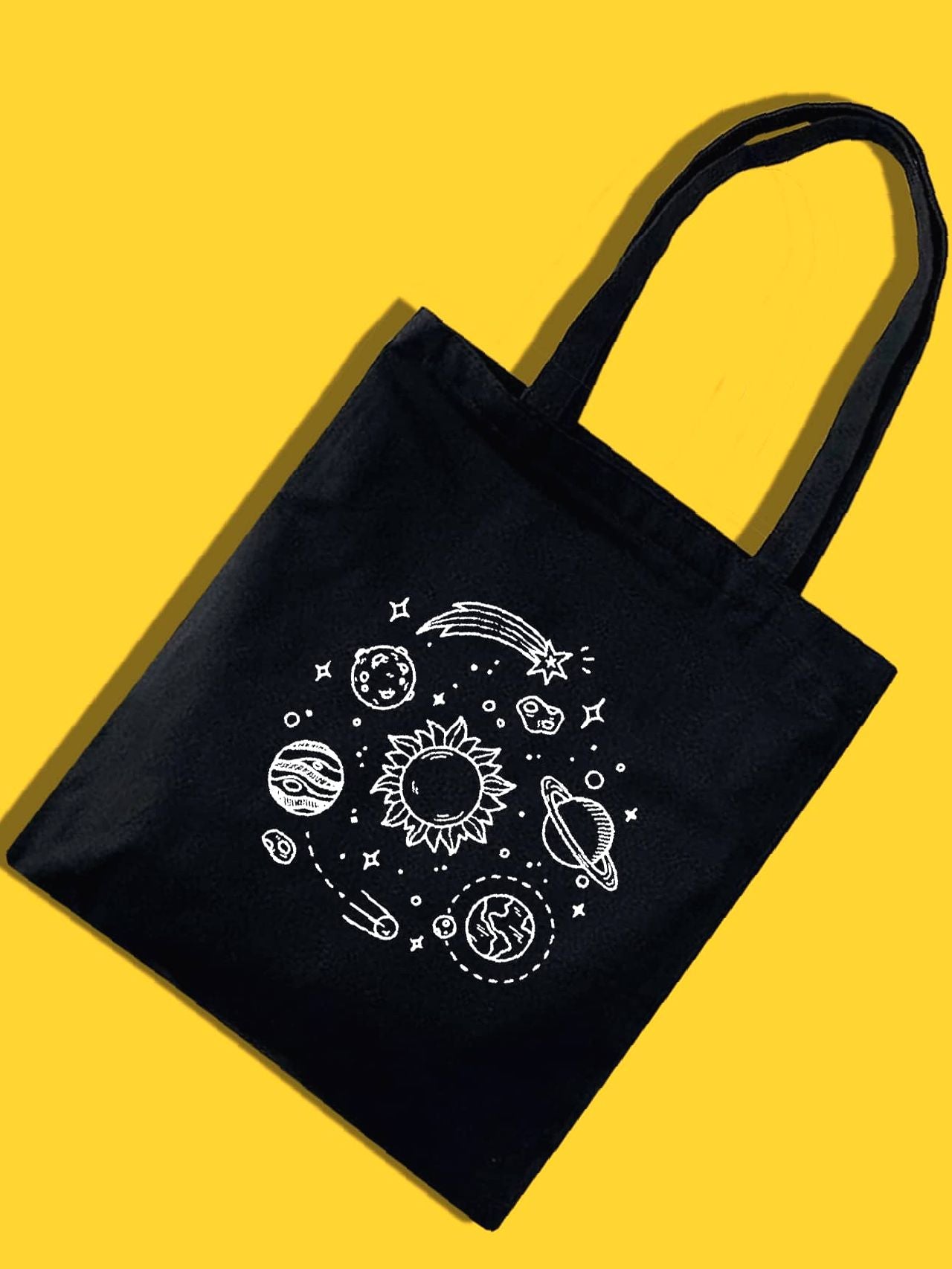 Futurecen - Planet Graphic Shopper Bag  - Women Tote Bags