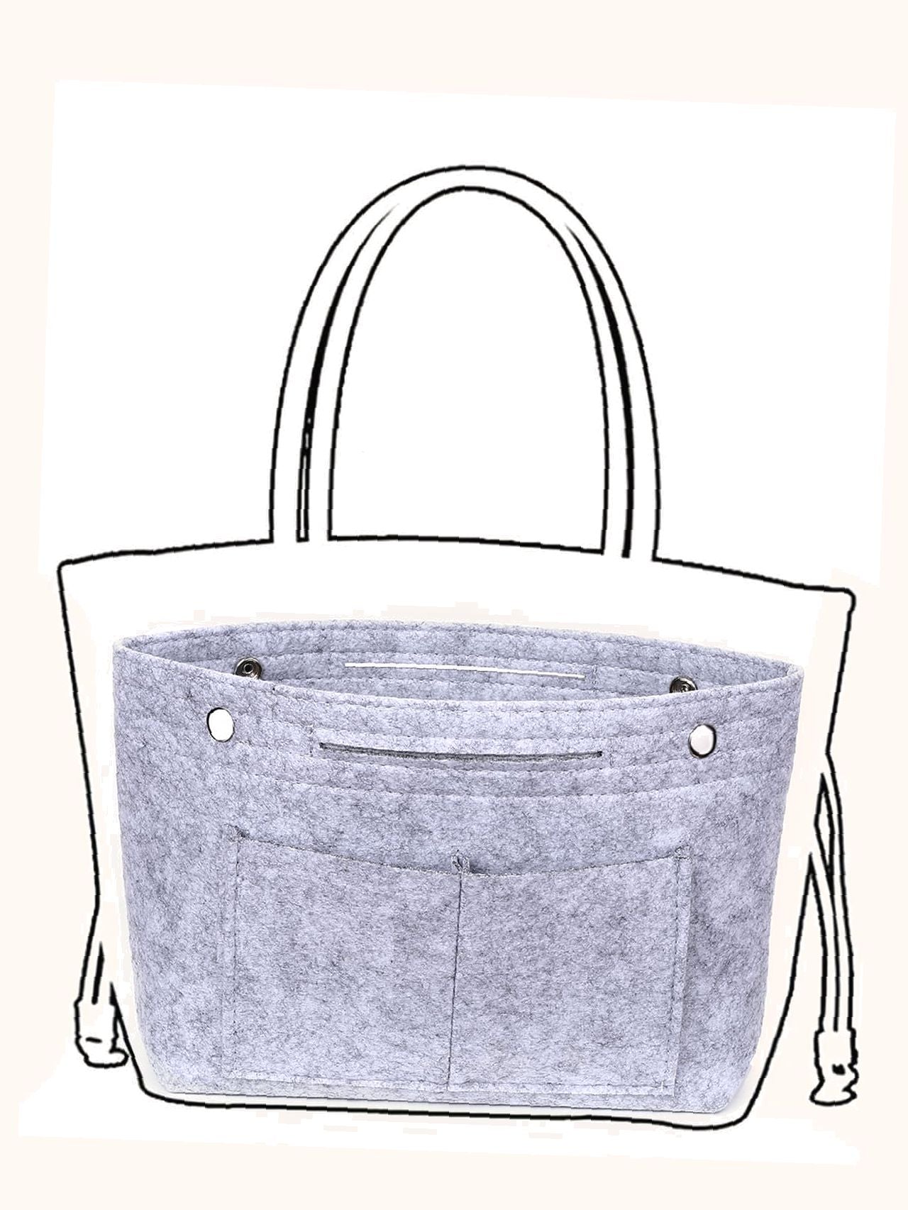 Futurecen - Minimalist Bag Insert  - Women Tote Bags