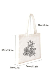 Futurecen - Floral Graphic Shopper Bag  - Women Tote Bags