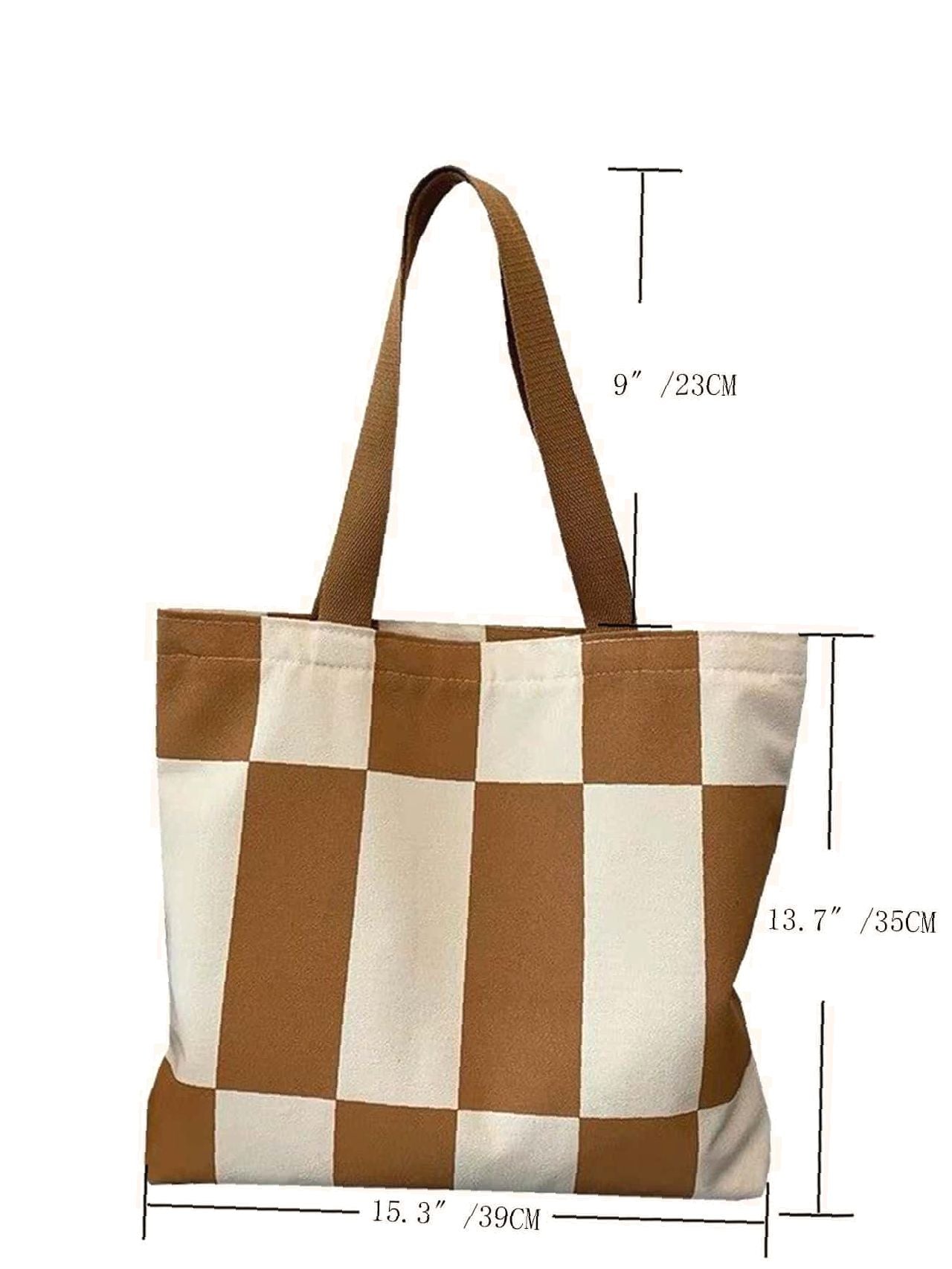 Futurecen - Two Tone Geometric Graphic Shopper Bag  - Women Tote Bags