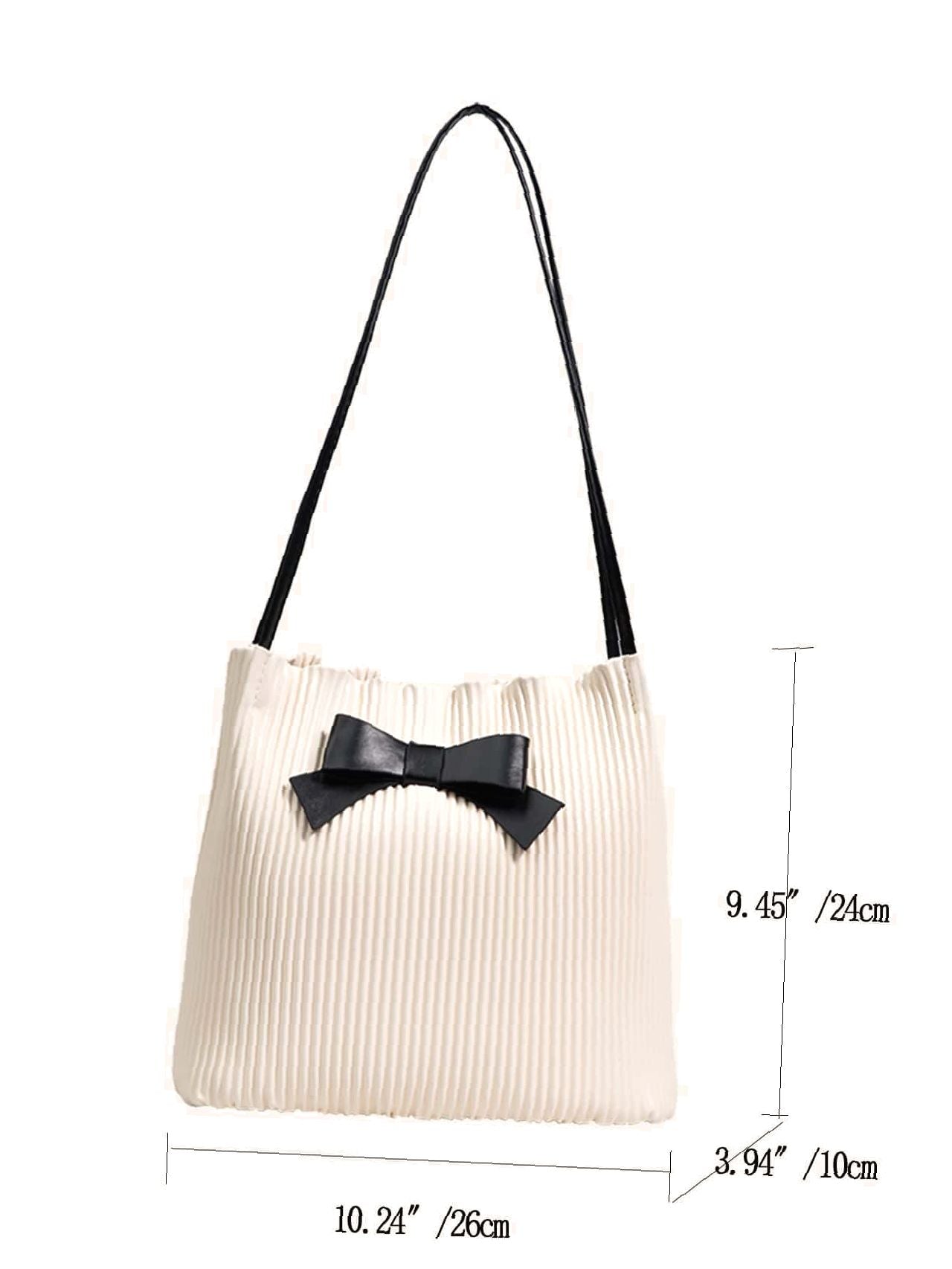 Futurecen - Bow Decor Shoulder Tote Bag  - Women Tote Bags