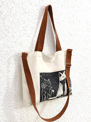 Futurecen - Cartoon Graphic Shopper Bag  - Women Tote Bags