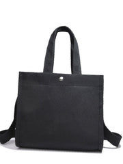 Futurecen - Letter Graphic Canvas Top Handle Bag  - Women Tote Bags