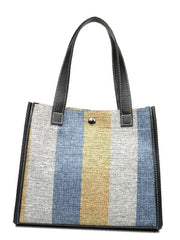 Futurecen - Floral Graphic Colorblock Tote Bag  - Women Tote Bags