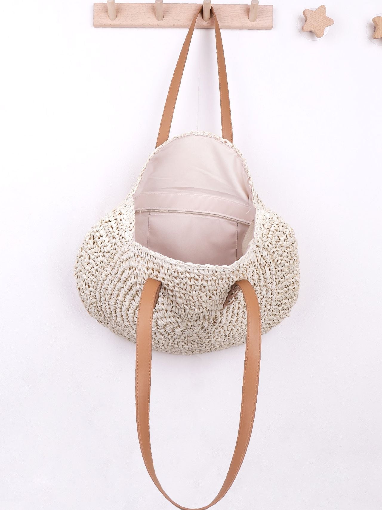 Futurecen - Minimalist Large Capacity Straw Bag  - Women Tote Bags