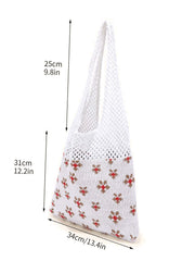 Futurecen - Floral Pattern Crochet Bag  - Women Tote Bags