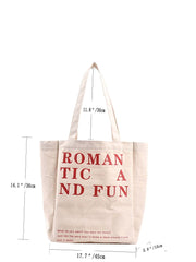 Futurecen - Letter Graphic Tote Bag  - Women Tote Bags