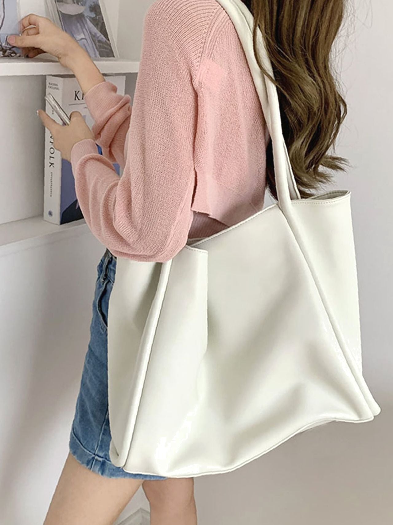 Futurecen - Minimalist Large Capacity Shoulder Tote Bag  - Women Tote Bags