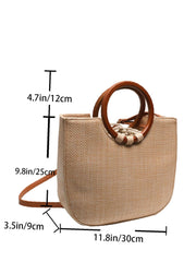 Futurecen - Minimalist Drawstring Top Handle Bag  - Women Tote Bags