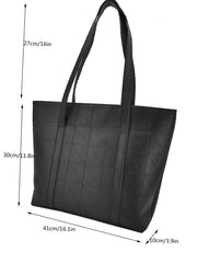 Futurecen - Minimalist Quilted Shoulder Tote Bag  - Women Tote Bags