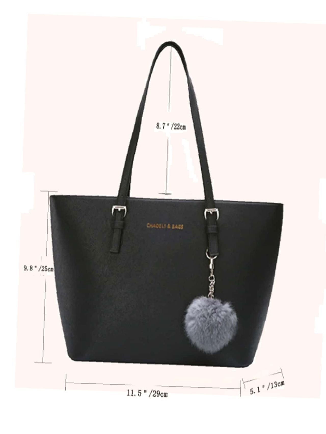 Futurecen - Pom Pom Decor Tote Bag  - Women Tote Bags