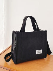 Futurecen - Letter Patch Decor Top Handle Bag  - Women Tote Bags