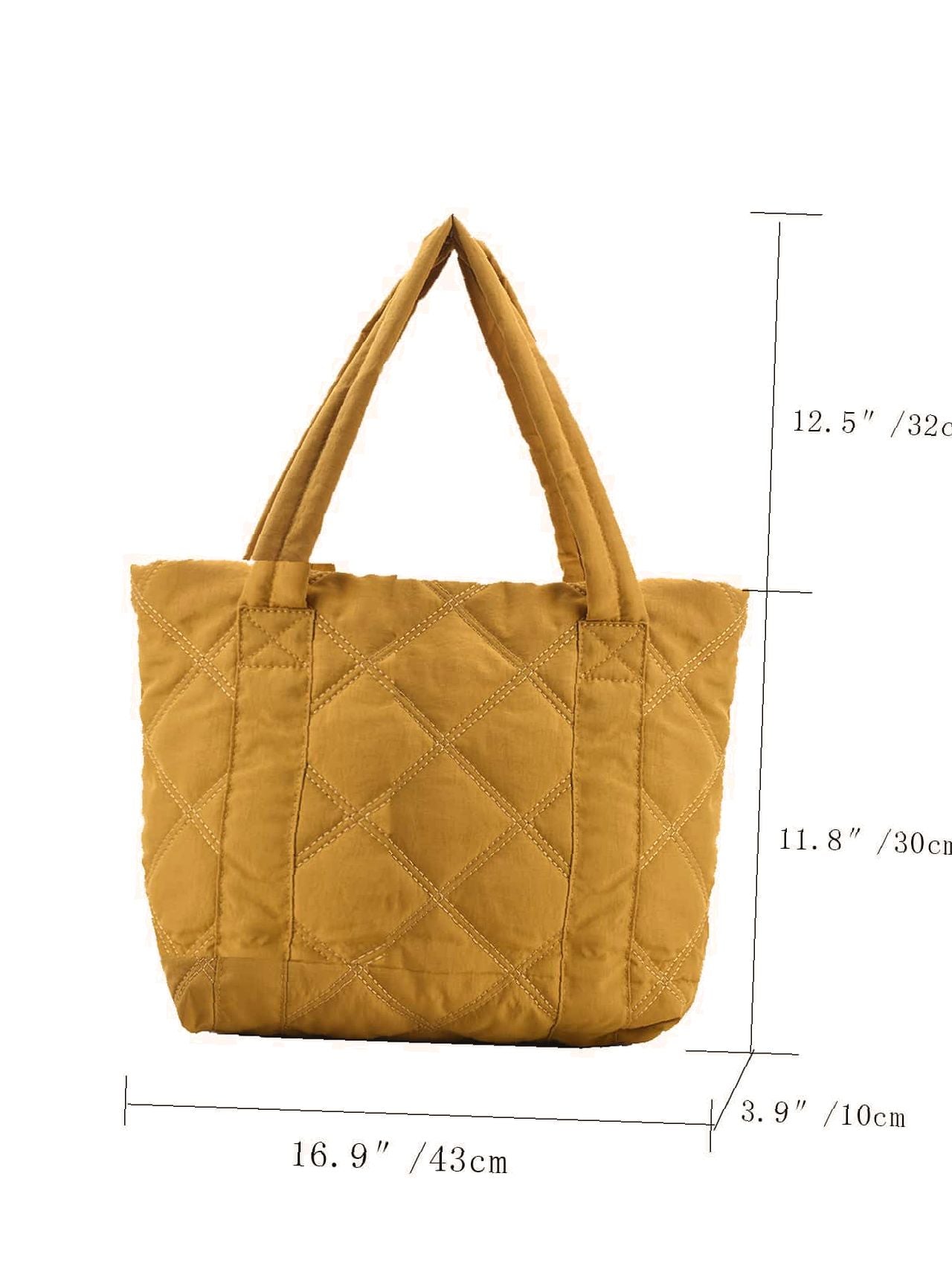 Futurecen - Minimalist Quilted Shoulder Tote Bag  - Women Tote Bags