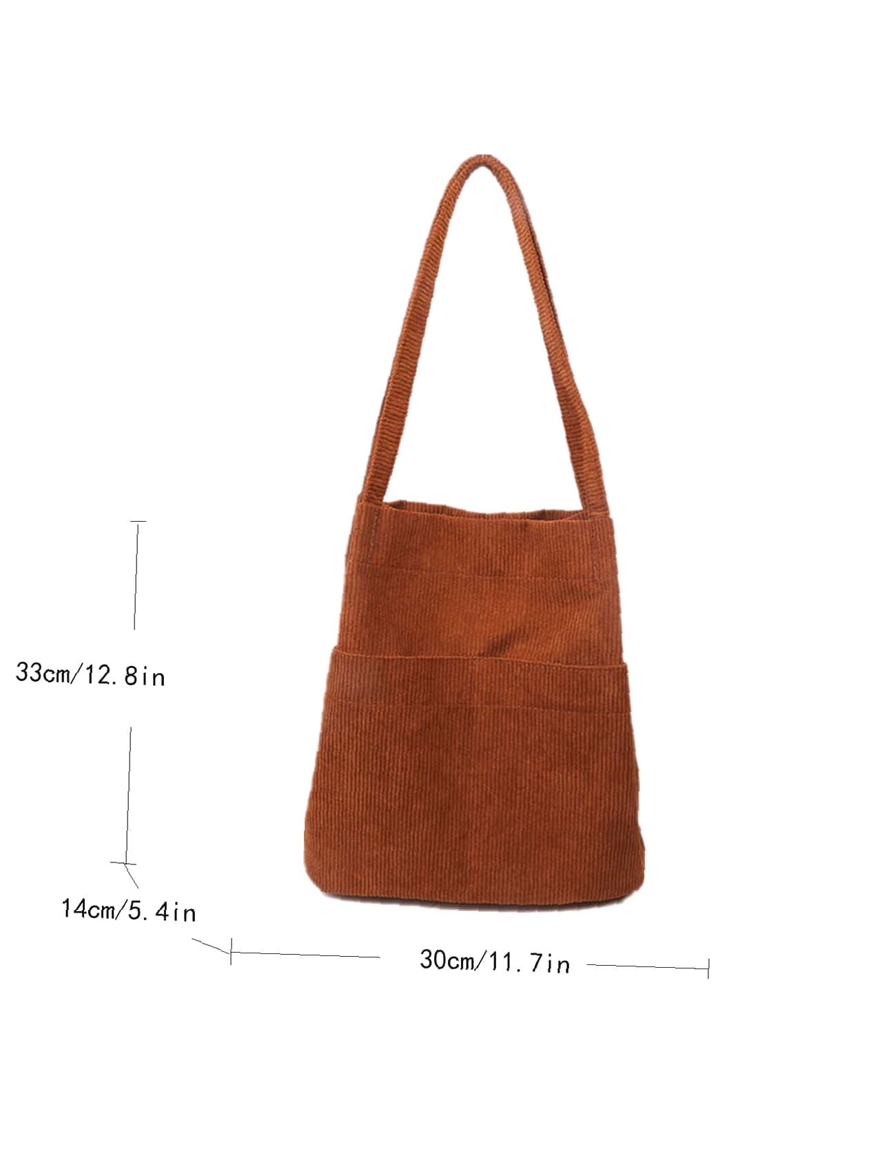 Futurecen - Minimalist Corduroy Tote Bag  - Women Tote Bags