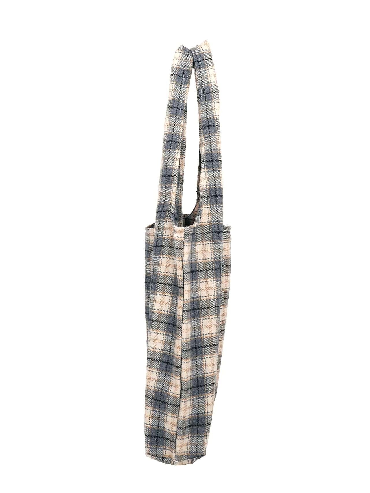 Futurecen - Plaid Pattern Tote Bag  - Women Tote Bags