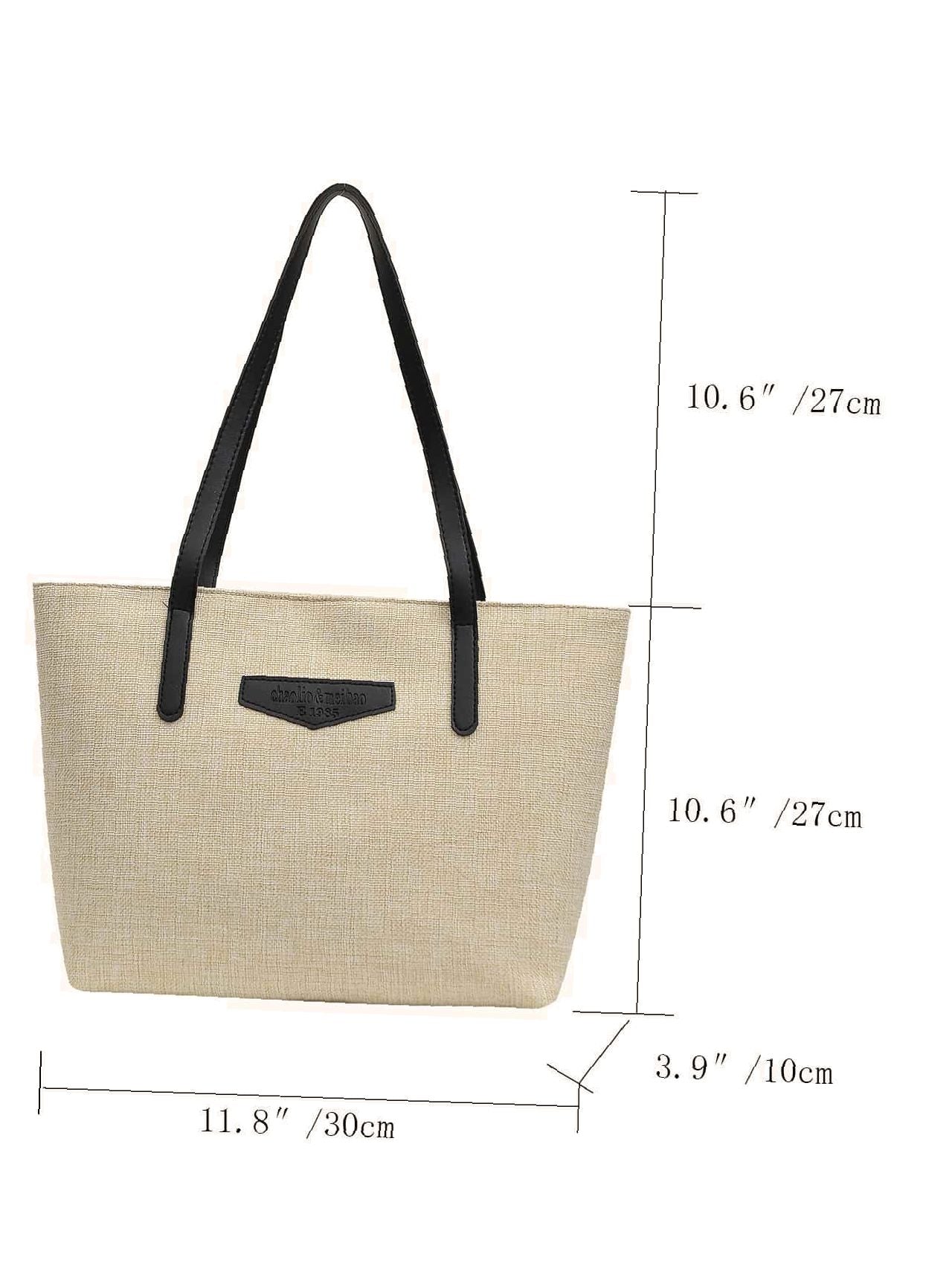 Futurecen - Letter Patch Tote Bag  - Women Tote Bags