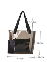 Futurecen - Clear Shoulder Tote Bag with Inner Pouch  - Women Tote Bags