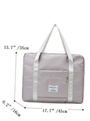 Futurecen - Letter Patch Large Capacity Duffle Bag  - Women Tote Bags