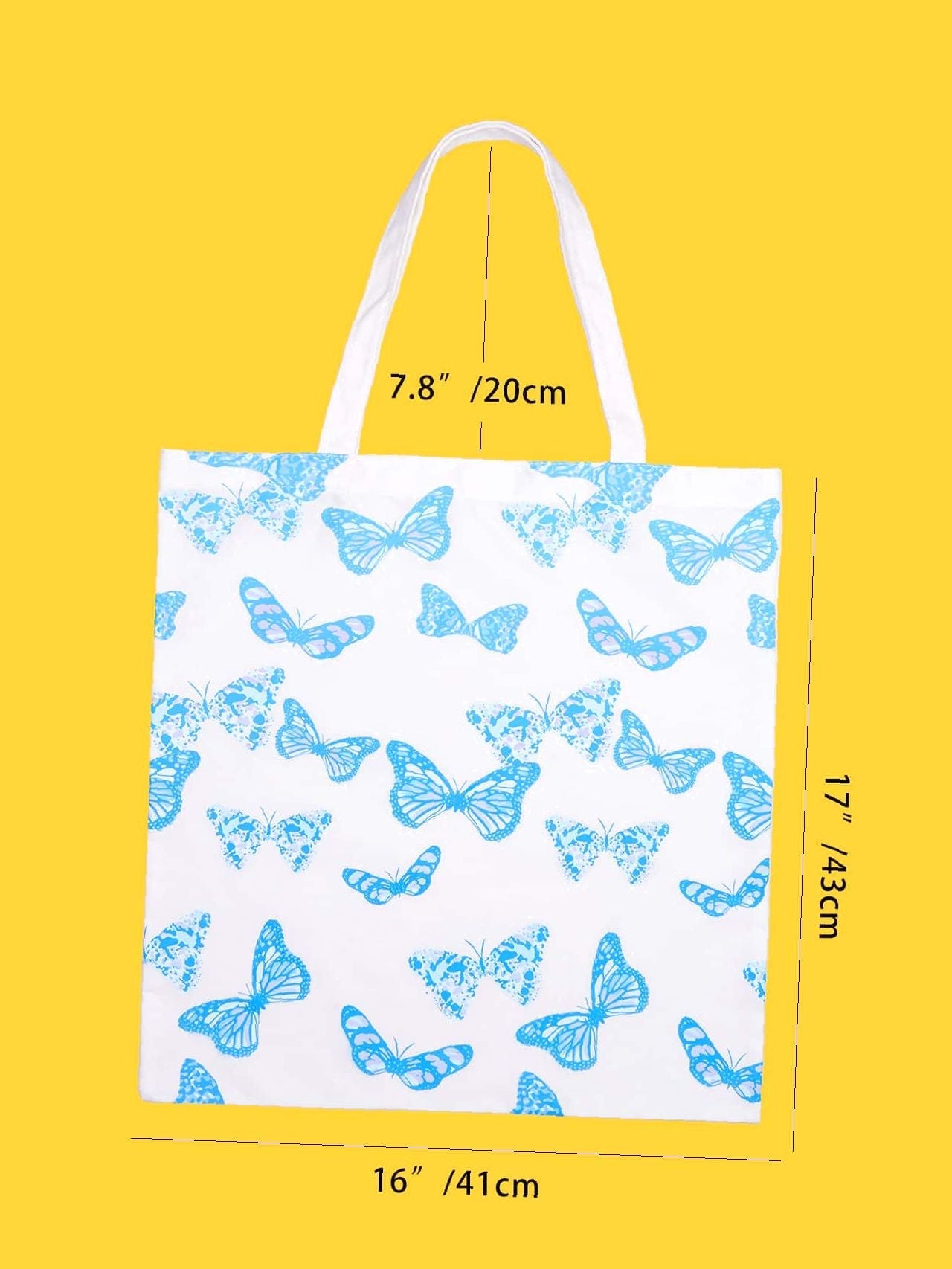 Futurecen - Butterfly Graphic Shopper Bag  - Women Tote Bags