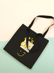 Futurecen - Letter Graphic Shopper Bag  - Women Tote Bags