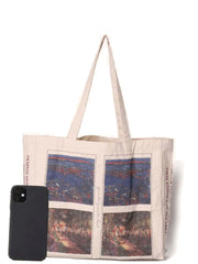 Futurecen - Scenery Print Canvas Tote Bag  - Women Tote Bags