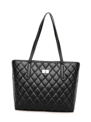 Futurecen - Twist Lock Quilted Tote Bag with Purse  - Women Tote Bags