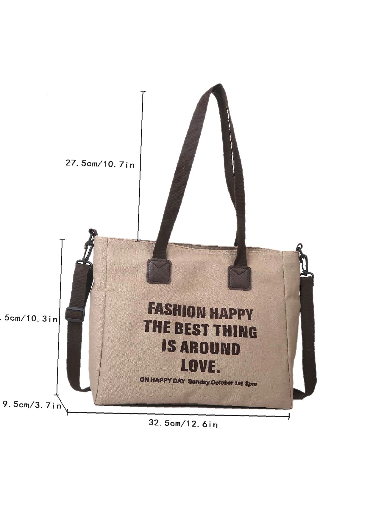 Futurecen - Letter Graphic Tote Bag  - Women Tote Bags