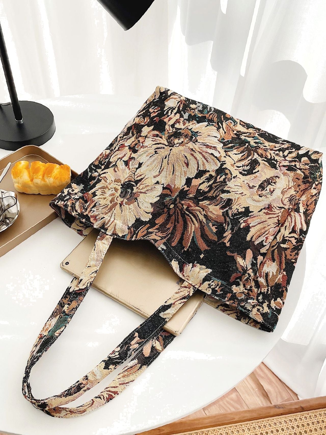 Futurecen - Floral Pattern Shoulder Tote Bag  - Women Tote Bags