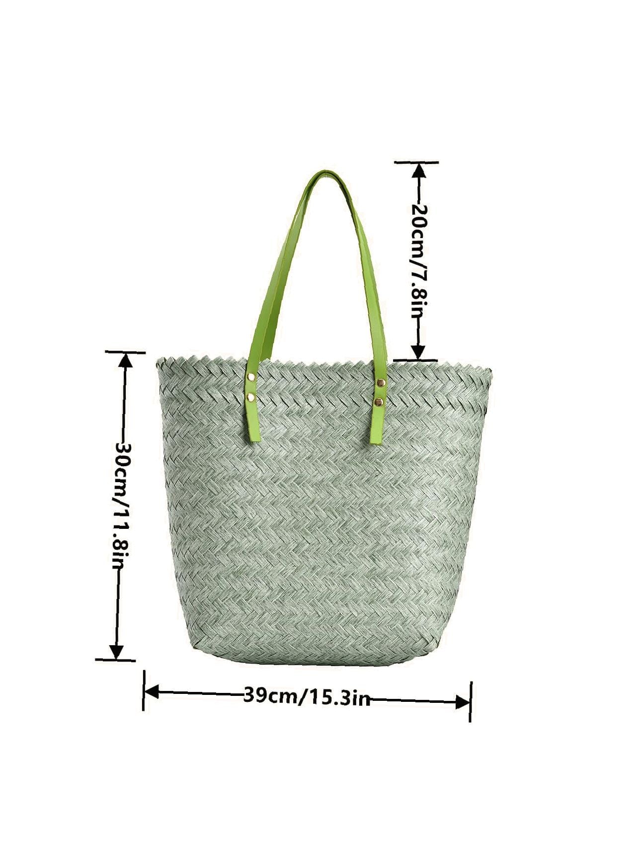 Futurecen - Minimalist Large Capacity Straw Bag  - Women Tote Bags