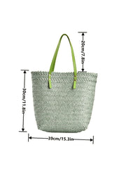 Futurecen - Minimalist Large Capacity Straw Bag  - Women Tote Bags