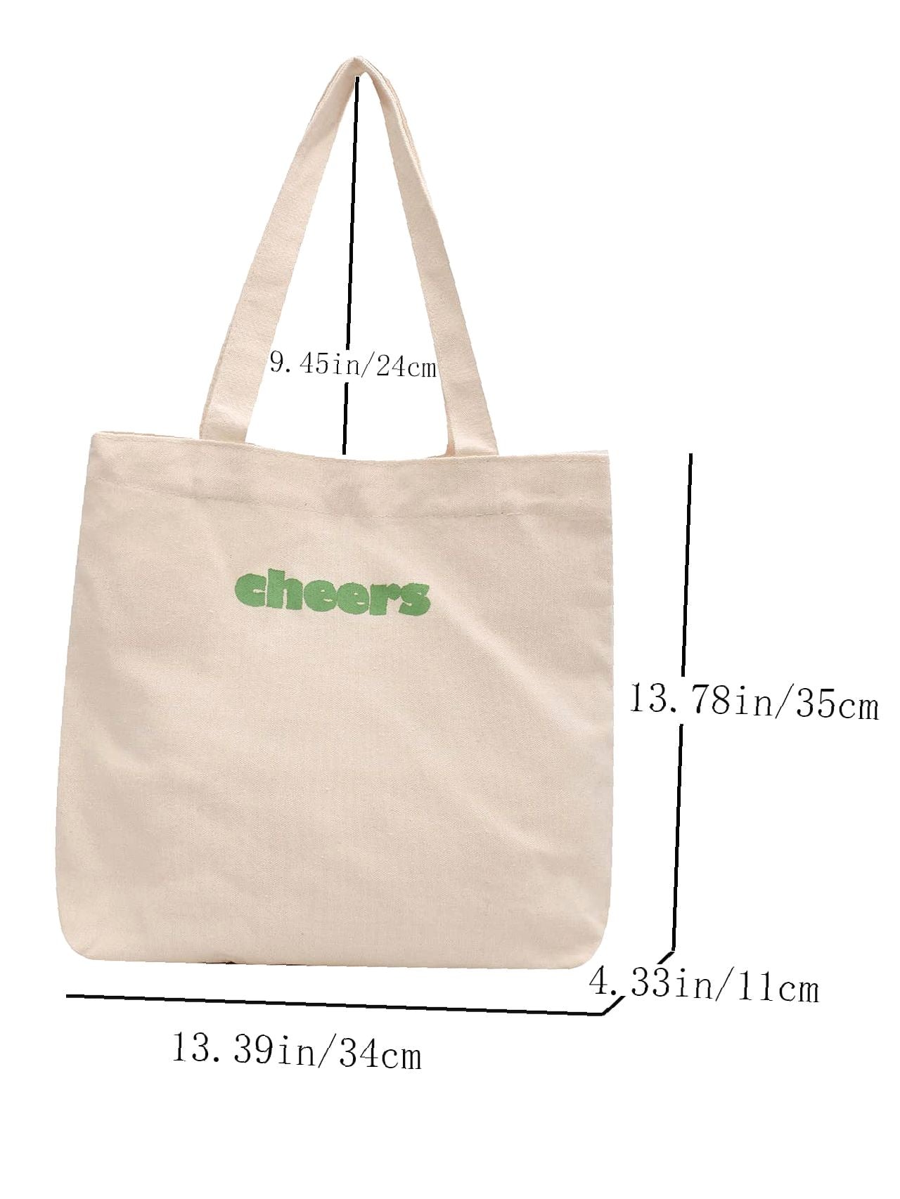 Futurecen - Letter Graphic Shopper Bag  - Women Tote Bags