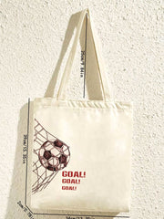 Futurecen - Football & Letter Graphic Shopper Bag  - Women Tote Bags