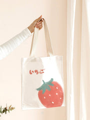 Futurecen - Strawberry Print Tote Bag  - Women Tote Bags