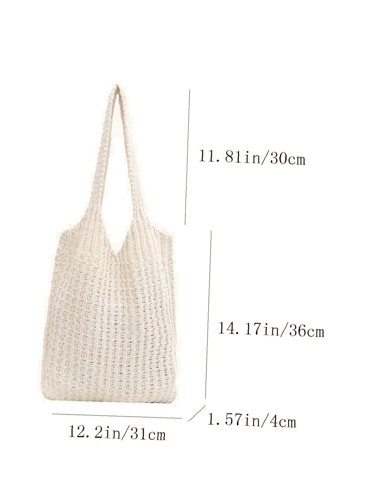 Futurecen - Large Capacity Crochet Tote Bag  - Women Tote Bags