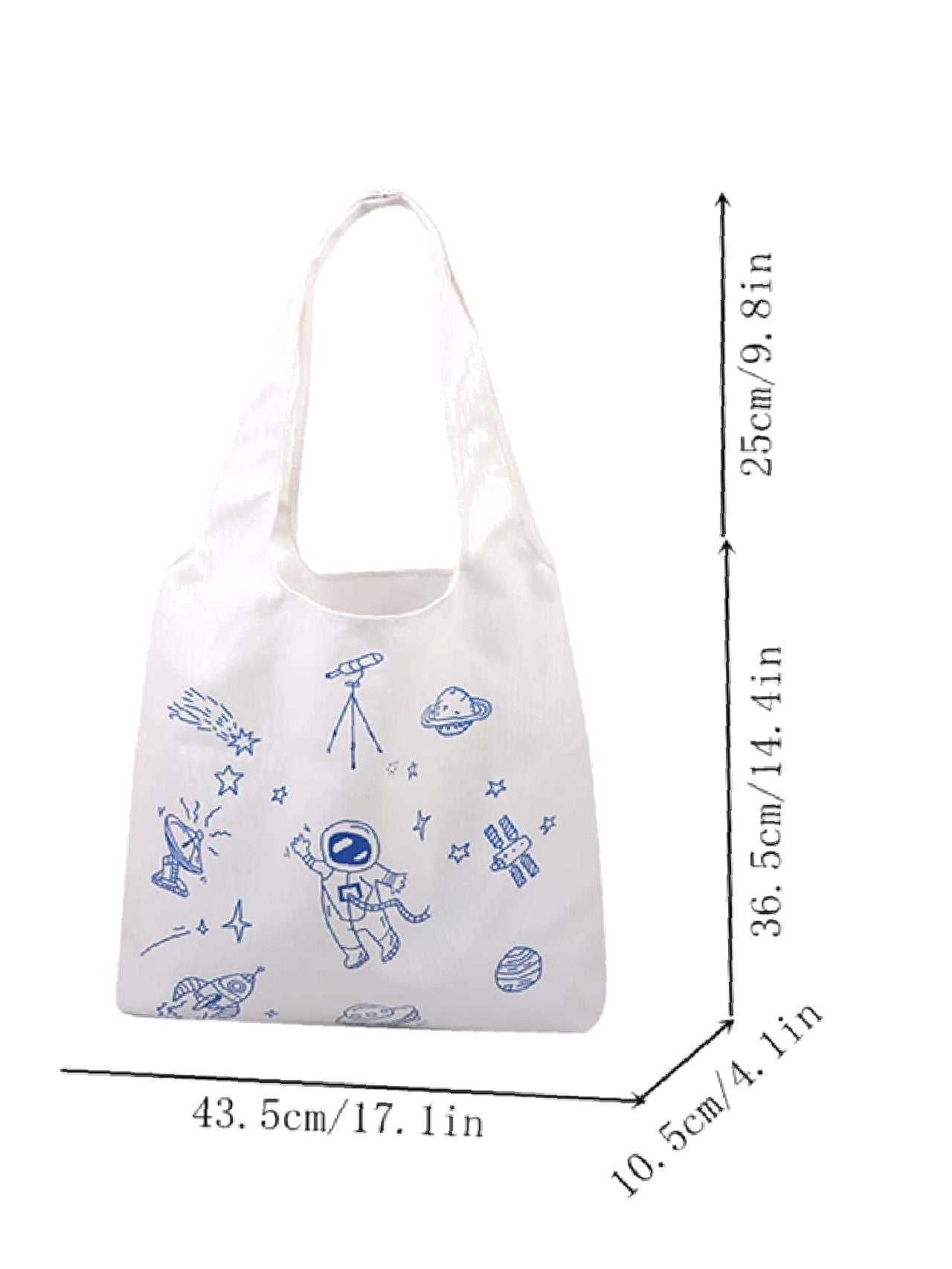 Futurecen - Cartoon Graphic Large Capacity Shopper Bag  - Women Tote Bags