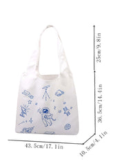 Futurecen - Cartoon Graphic Large Capacity Shopper Bag  - Women Tote Bags